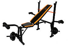 Лавка для жиму WCG 0055 + Штанга 50 кг, фото 2