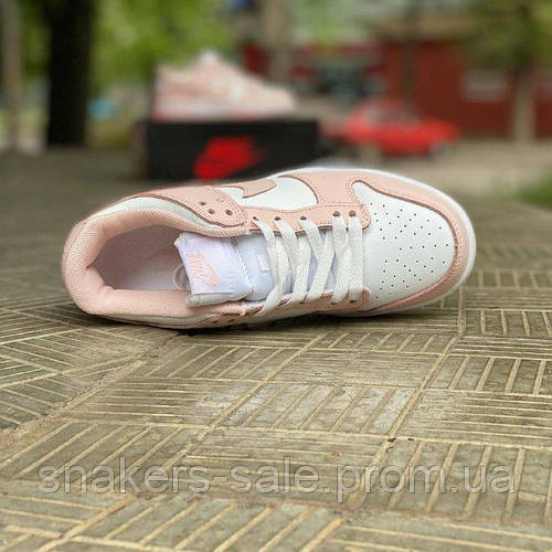 Купить Кроссовки женские Данки бело-розовые, цена 1600 ₴ — Prom.ua (ID ...