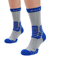 Трекинговые Термоноски мужские BAFT Track Blue серые с синим M (42р-43р) Термоноски для повседневной носки