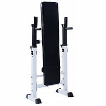 Лавка для жиму (складна) для преса, бруси. WCG 2020 Біла Лавка під штангу, фото 3