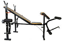 Лава Для Жиму WCG 0055 + Приставка Скотта +Штанга 60 кг + Гантелі, фото 4