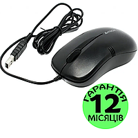 Комп'ютерна миша для ПК і ноутбука A4Tech OP-560NU чорна, USB, працює на будь-якій поверхні