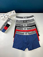 Чоловічі труси Adidas, труси боксери чоловічі 5 шт у подарунковій упаковці, чоловічі труси різні кольори