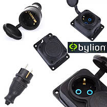 Вилка каучукова кутова 2Р+РЕ, 16А, IP44 Bylion / Чорний / Каучук / Вилка / Туреччина, фото 5
