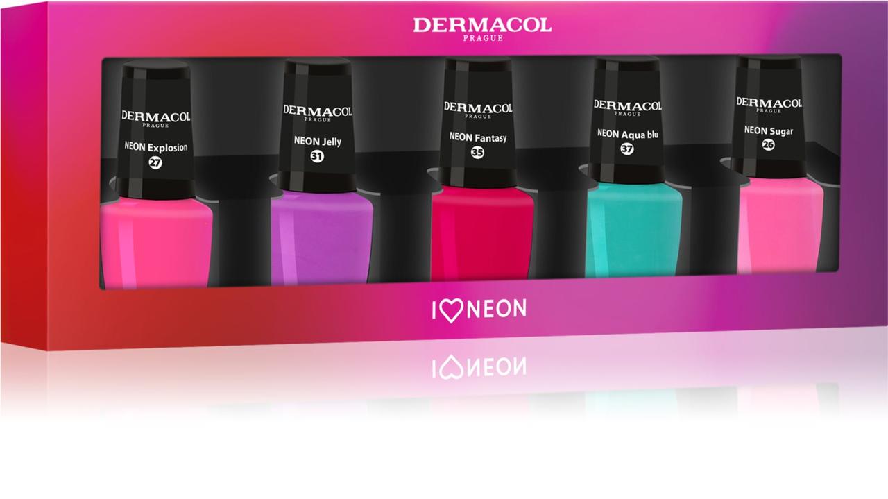 Dermacol Neon набір лаків для нігтів