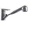 Змішувач для кухні з витяжним гусаком GLux QUEENSLAND GLQU-0107 Хром, фото 4