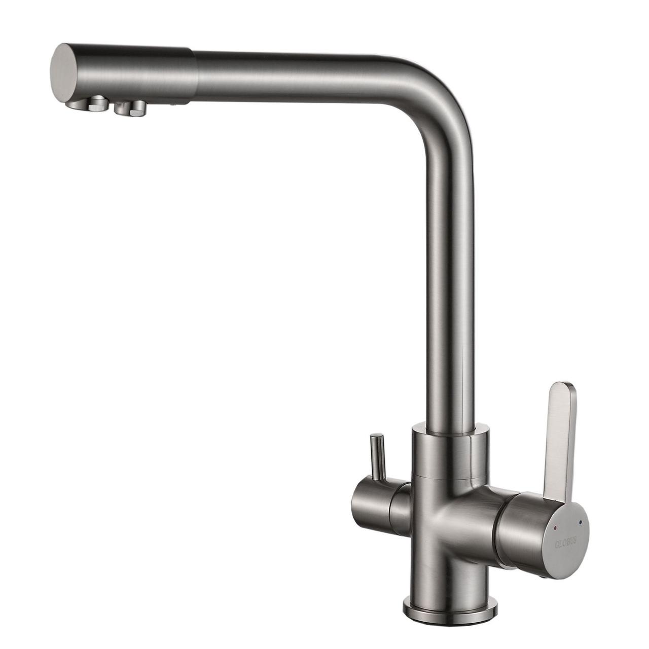 Змішувач для кухні під осмос Globus Lux LAZER GLLR-0444-8-STSTEEL, фото 1