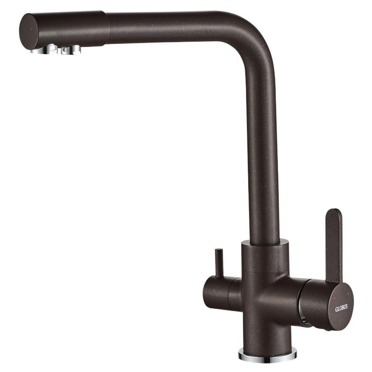 Змішувач для кухні під осмос Globus Lux LAZER GLLR-0444-6-MARONE, фото 1