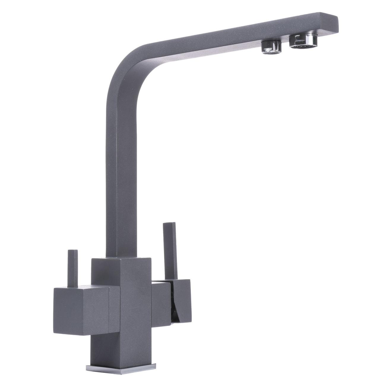 Змішувач для кухні під осмос Globus Lux LAZER GLLR-0111-3-TITANIUM, фото 1