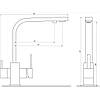 Змішувач для кухні під осмос Globus Lux LAZER GLLR-0111-3-TITANIUM, фото 4
