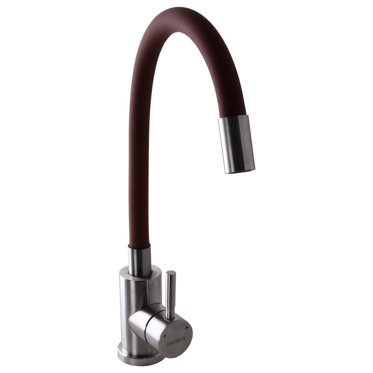 Змішувач для кухні з гнучким гусаком GLux ALPEN SUS-203SBR Коричневий, фото 1