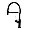 Змішувач для кухні з чорним гнучким гусаком GLux DENVER Flex GDF-32-10-01 Чорний матовий, фото 3