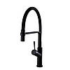 Змішувач для кухні з чорним гнучким гусаком GLux DENVER Flex GDF-32-10-01 Чорний матовий, фото 4