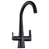 Змішувач для кухні латунний під осмос U-подібний GLux LAZER GLLR-0999-10-BB Чорний матовий, фото 4