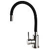 Змішувач для кухні з гнучким гусаком GLux ALPEN SBT1-203SB Чорний, фото 2