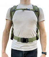 Тактичний армійський рюкзак 55 л, універсальний ранець для ЗСУ з підсумками колір олива, SL5