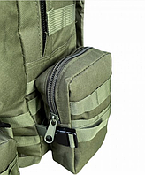 Тактический армейский рюкзак 55 л, универсальный ранец для ВСУ с подсумками цвет олива, SL10