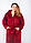 Жіночий халат довгий з капюшоном колір бордо, фото 3