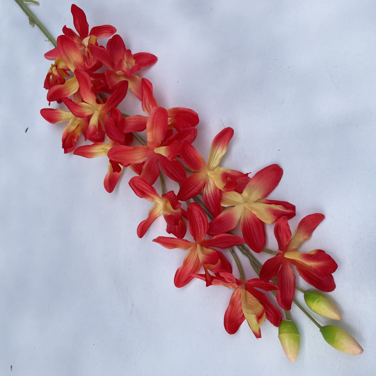 Орхідеї гілка Ангрекоїди 75 см жовтогарячий, фото 1