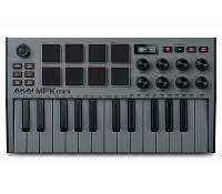 AKAI MPK MINI MK3 Grey MIDI клавиатура USB, 25 клавиш