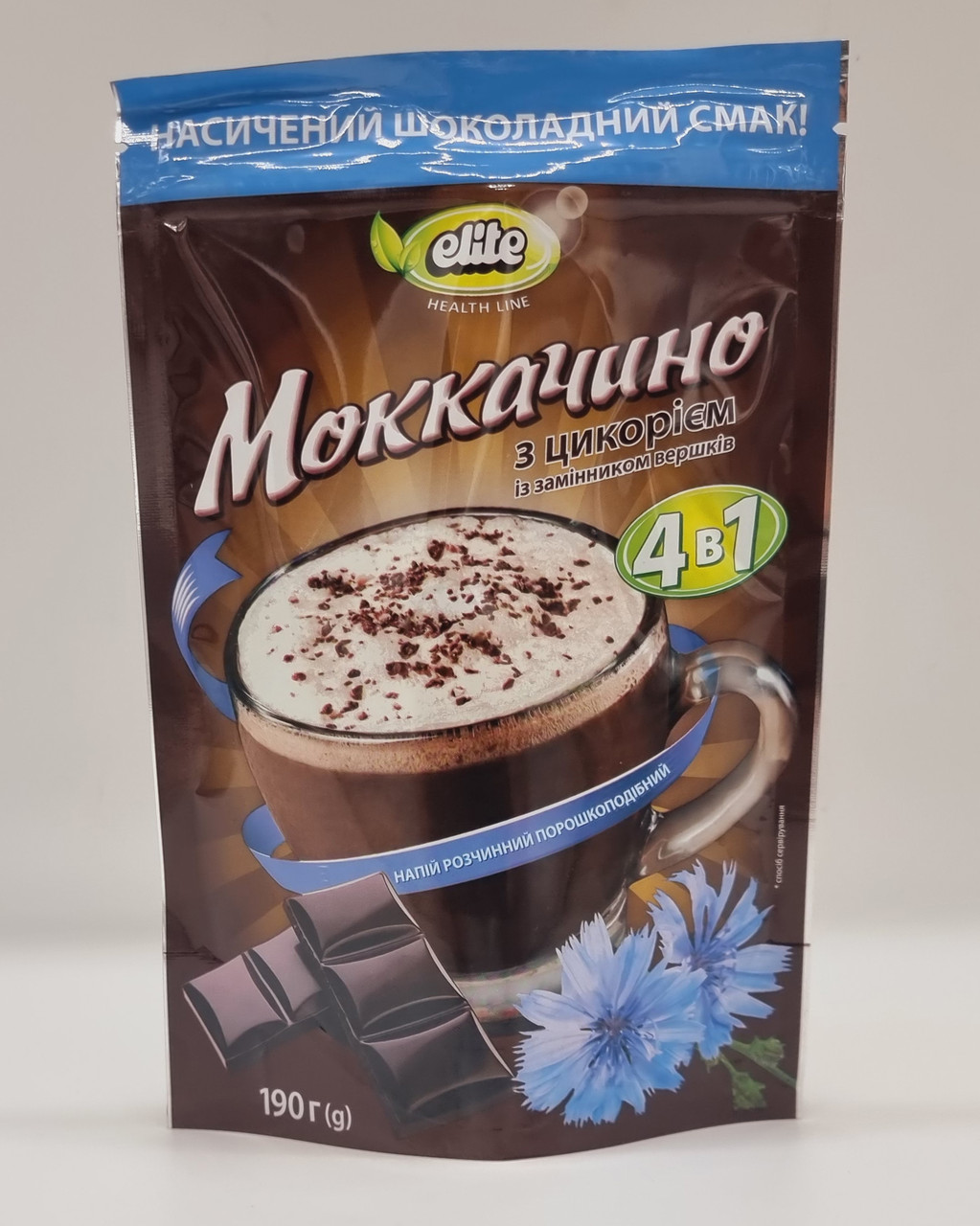 Напій розчинний Elite Health Line Мокачино з цикорієм, 190г, фото 1
