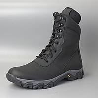 Чорні берці тактичні військові армійські шкіра чоловіче взуття для поліції Rosso Avangard Himerua Black