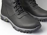 Берці тактичні великого розміру демісезонні шкіряні чорні військове взуття Rosso Avangard Himerua BS, фото 7