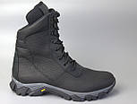 Берці тактичні великого розміру демісезонні шкіряні чорні військове взуття Rosso Avangard Himerua BS, фото 3
