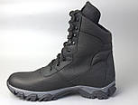 Берці тактичні великого розміру демісезонні шкіряні чорні військове взуття Rosso Avangard Himerua BS, фото 2