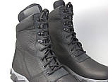 Берці тактичні великого розміру демісезонні шкіряні чорні військове взуття Rosso Avangard Himerua BS, фото 8