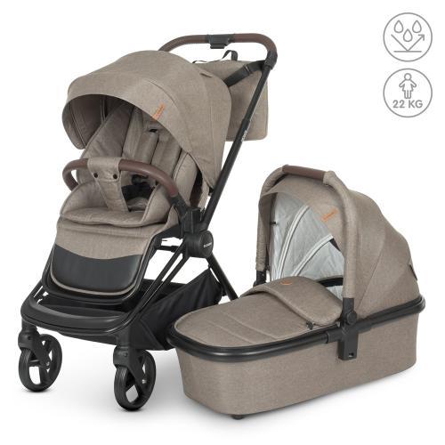 Коляска універсальна 2в1 ME 1091-B PERSONA Beige Бежева