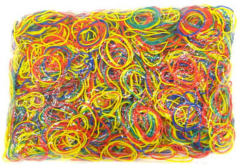 Гумки для грошей 1000 г кольорові Супереластичні, діаметр 5-6 см