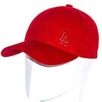 Черная бейсболка кепка из плотной ткани LA Лос Анджелес Красный