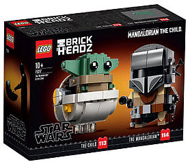 Конструктор LEGO BrickHeadz Мандалорець та малюк 295 деталей (75317)