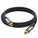 Аудіо кабель Vention Оптичний цифровий кабель Toslink, SPDIF, FIBER 1,5 м Чорний BAVHG, фото 3