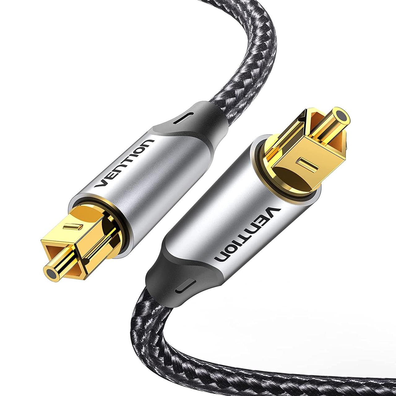 Аудіо кабель Vention Оптичний цифровий кабель Toslink, SPDIF, FIBER 1,5 м Чорний BAVHG