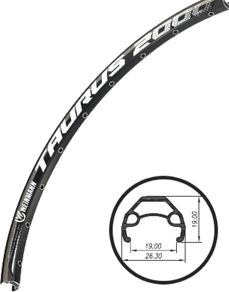 Купить Обод 700c-32-AV Weinmann - Taurus 2000 Чёрный Пистонированный ...