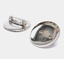 Основа для броши Finding Булавка з основою під вставку 24 мм Метал 24 мм х 7 мм