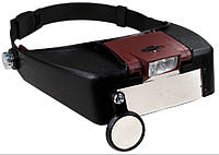 Лупа-очки бинокулярная с LED подсветкой, MG81007-B