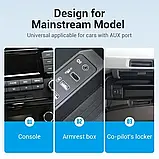 Аудіо кабель Vention TRRS AUX 3.5mm в нейлоновій оплітці з підтримкою мікрофону 1 м Чорний BAQHF, фото 7