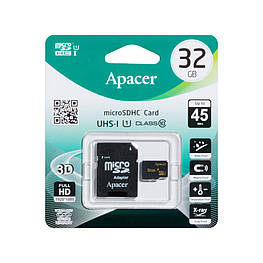 Карта Пам'яті Apacer MicroSDHC 32gb Class 10 & Adapter