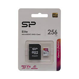 Карта Пам'яті Silicon Power MicroSDXC 256gb UHS-1 U1 10 Class & Adapter