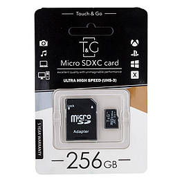 Карта Пам'яті T&G MicroSDXC 256gb UHS-3 Class 10 & Adapter