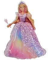 Фольгована кулька велика фігура Барбі Grabo 90*50 см