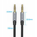 Аудіо кабель Vention minijack 3,5 mm - minijack 3,5 mm AUX 1 м Чорний BAPHF, фото 4