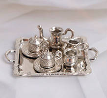 Фігурка з бронзи з бурштином мініатюра Кіт на телевізорі ловить мишку