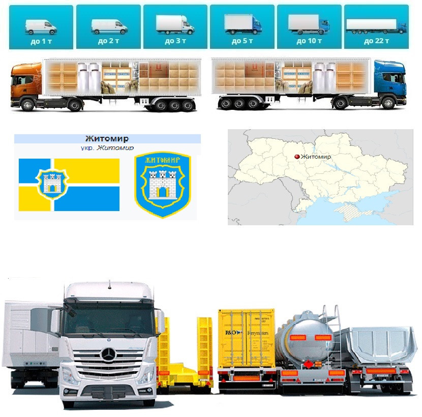 Вантажоперевезення  із Житомира у Житомир