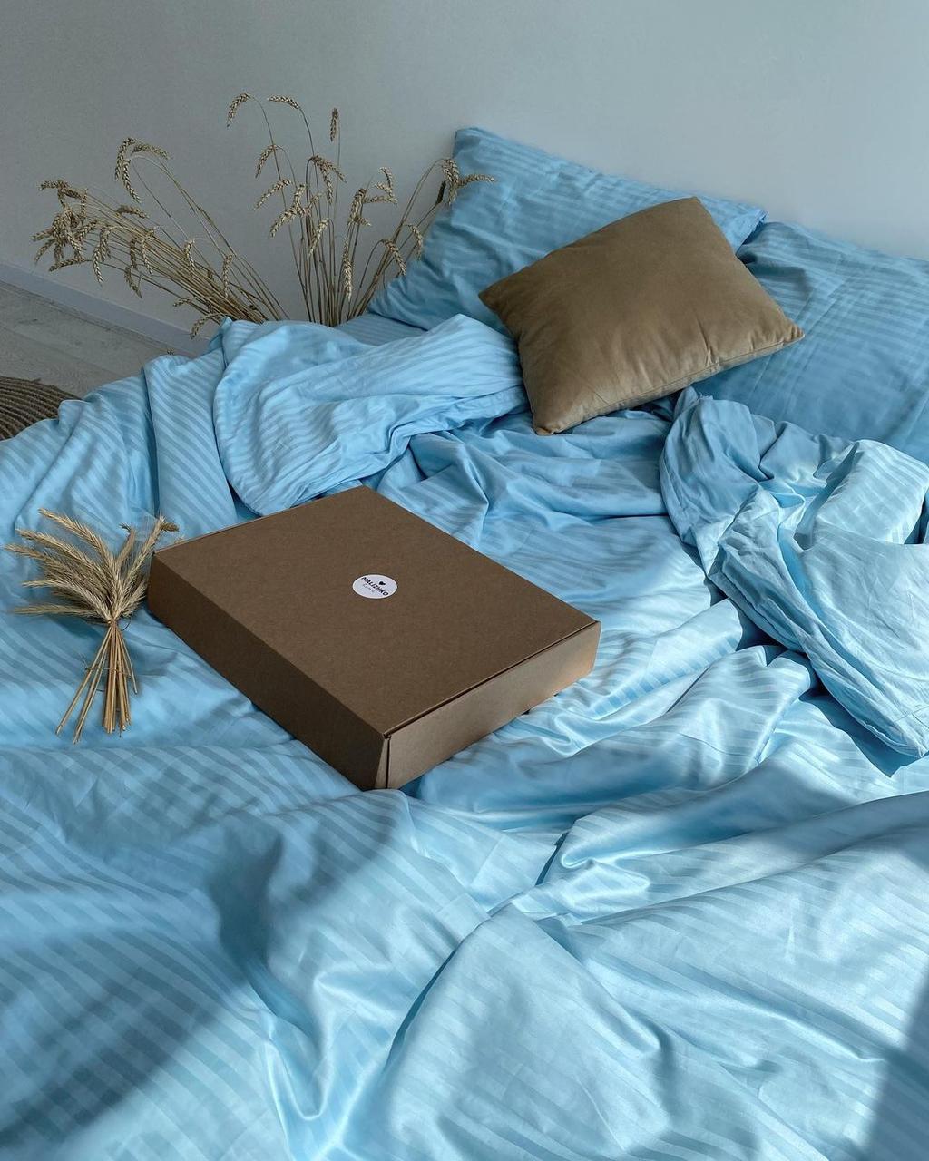 Елітна постільна білизна страйп-сатин 100% бавовна, натуральність, комфорт і яскраві емоції, фото 1