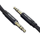 Аудіо кабель Vention minijack 3,5 mm - minijack 3,5 mm AUX 3 м Чорний BAWBI, фото 3