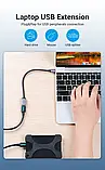 Перехідник Vention Type-C - USB 3.0 OTG кабель Thunderbolt 3 - USB 0,15 м Чорний CCXHB, фото 8